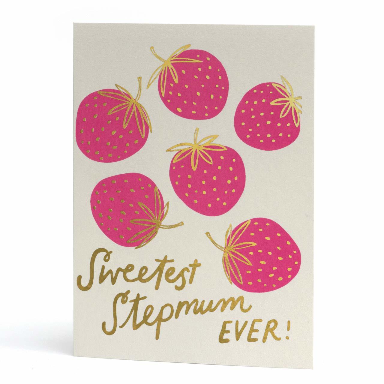 Sweetest Stepmum Ever Gold Foil Card