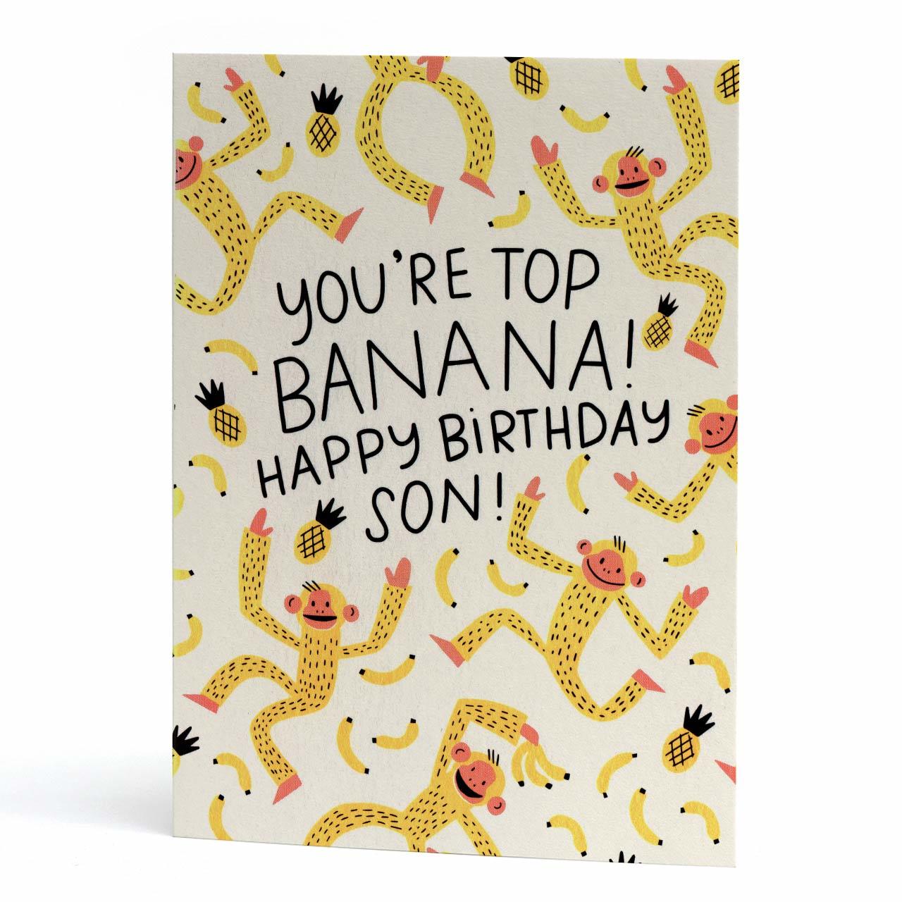 Top Banana Birthday Son Greeting Card