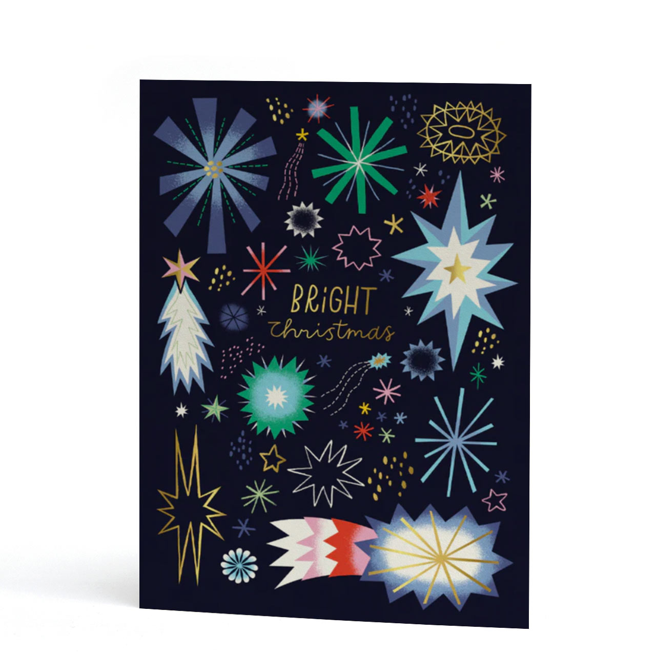 Bright Christmas Star Gold Foil Card