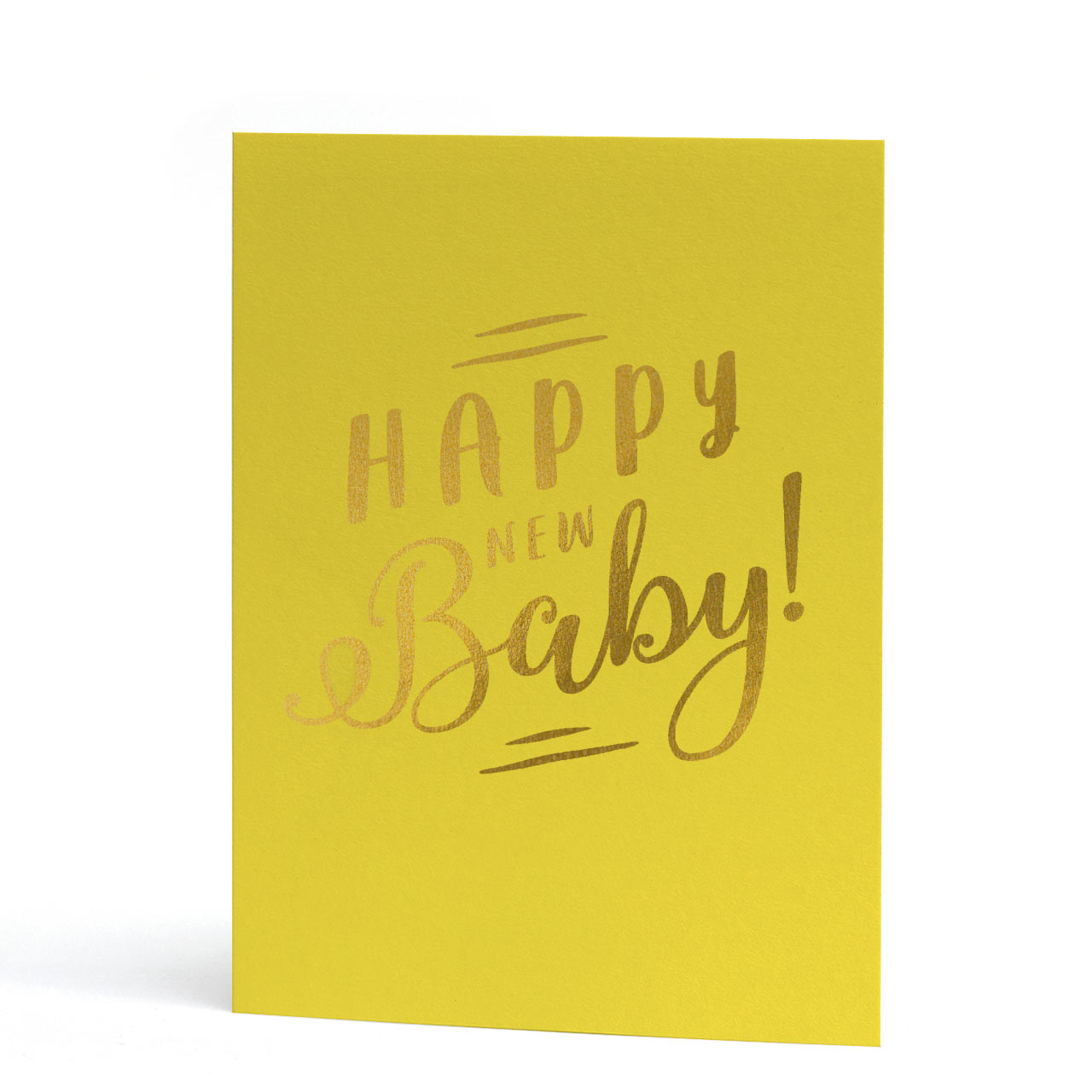Happy New Baby Gold Foil Birthday Card