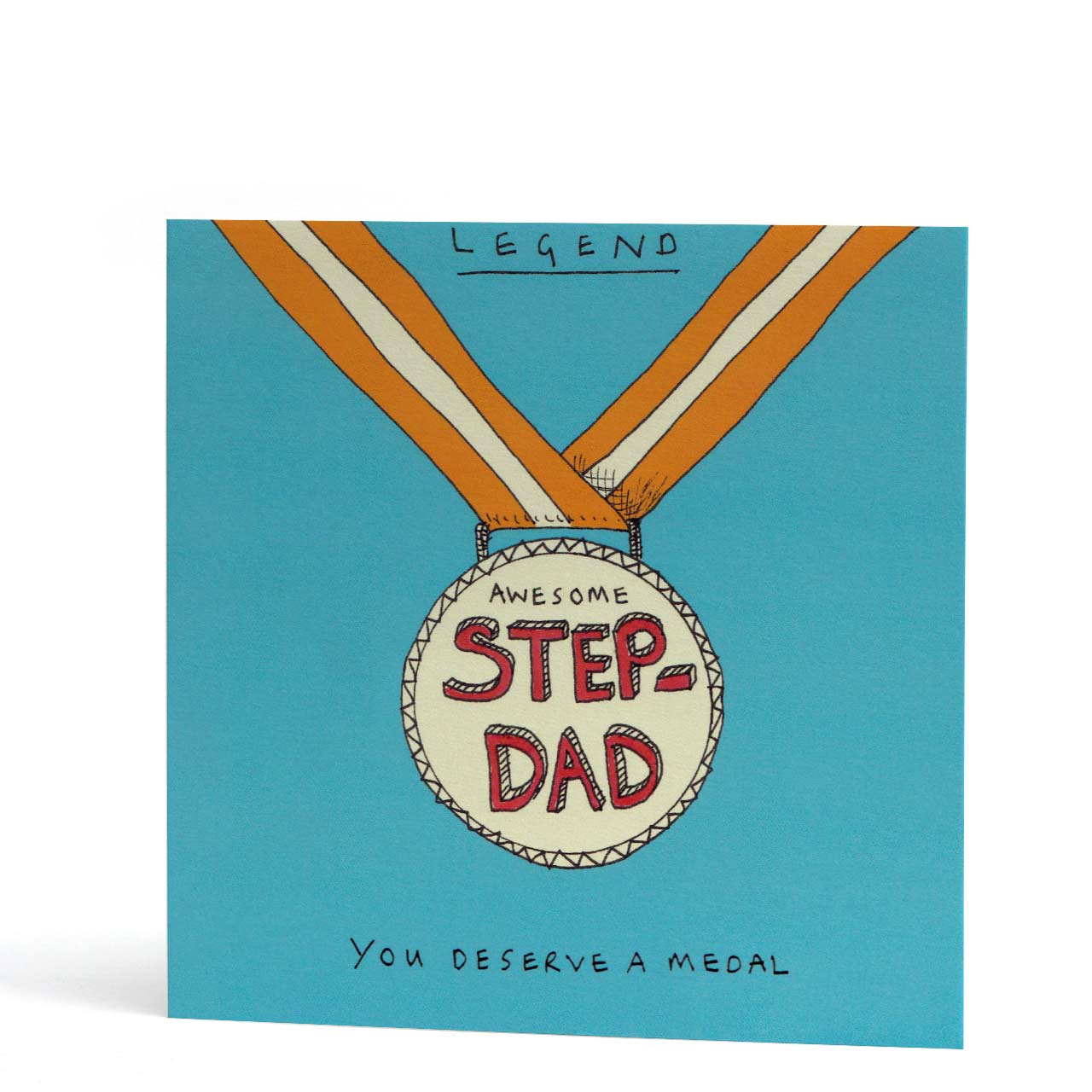 Awesome Step Dad Medal Greeting Card