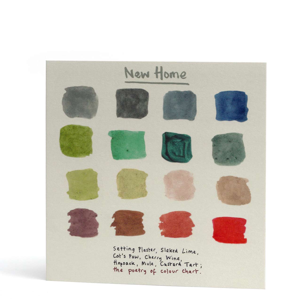 New Home Colour Chart Greeting Card