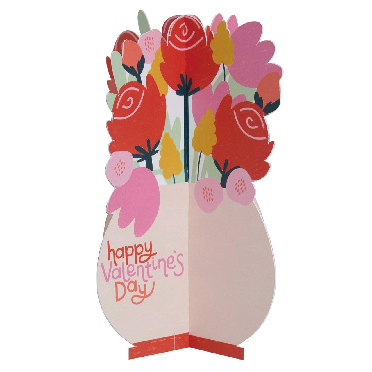 Valentine's Day Flowers Die Cut Greeting Card