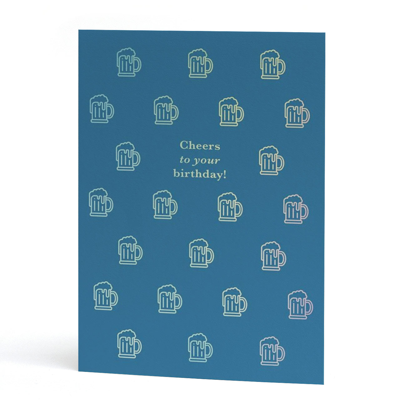 Cheers to Your Birthday Silver Foil Greeting Card