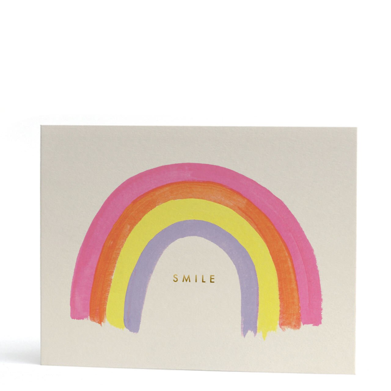 Smile Rainbow Gold Foil Greeting Card