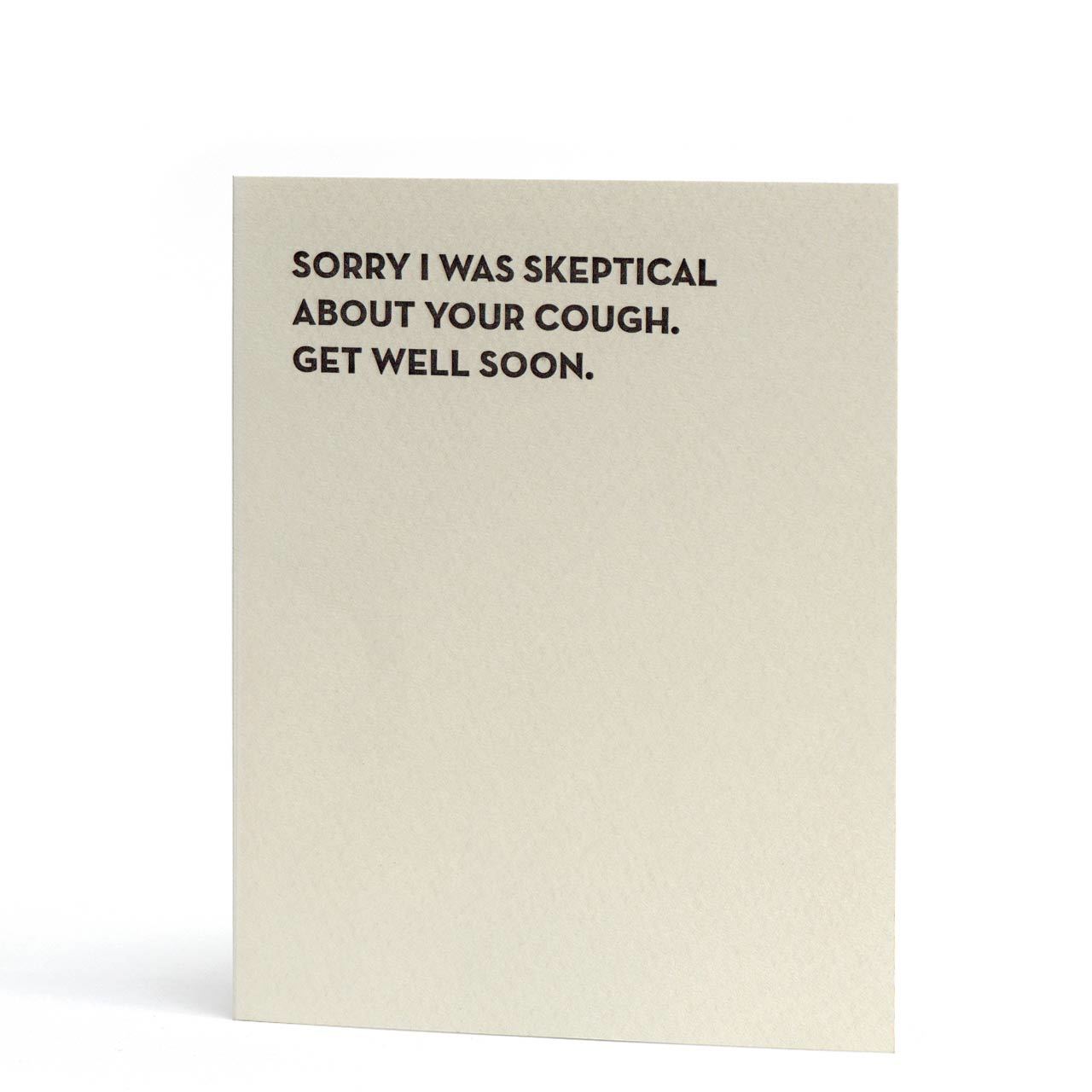 Moment of Truth: Skeptical Letterpress Greeting Card