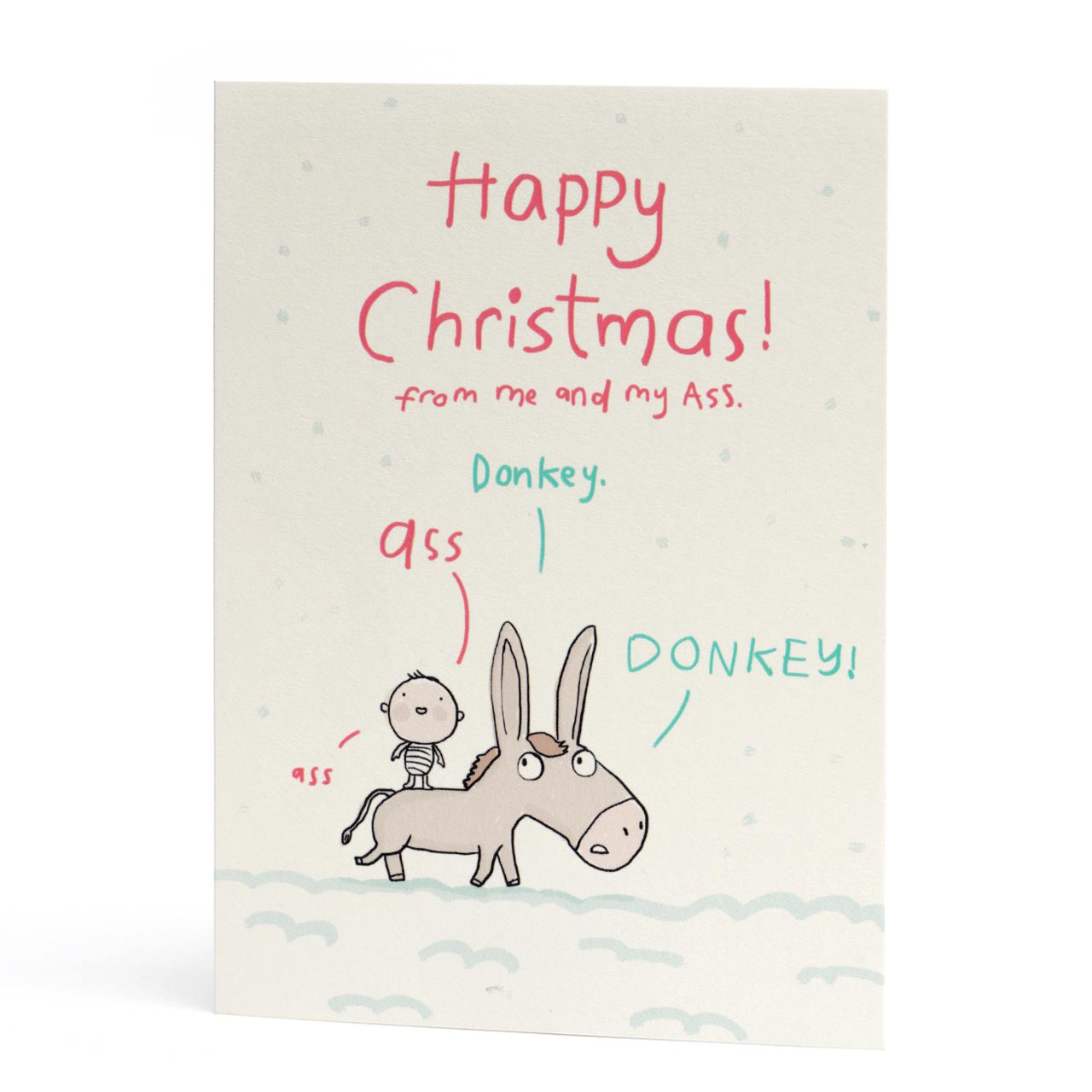 Donkey Ass Christmas Card