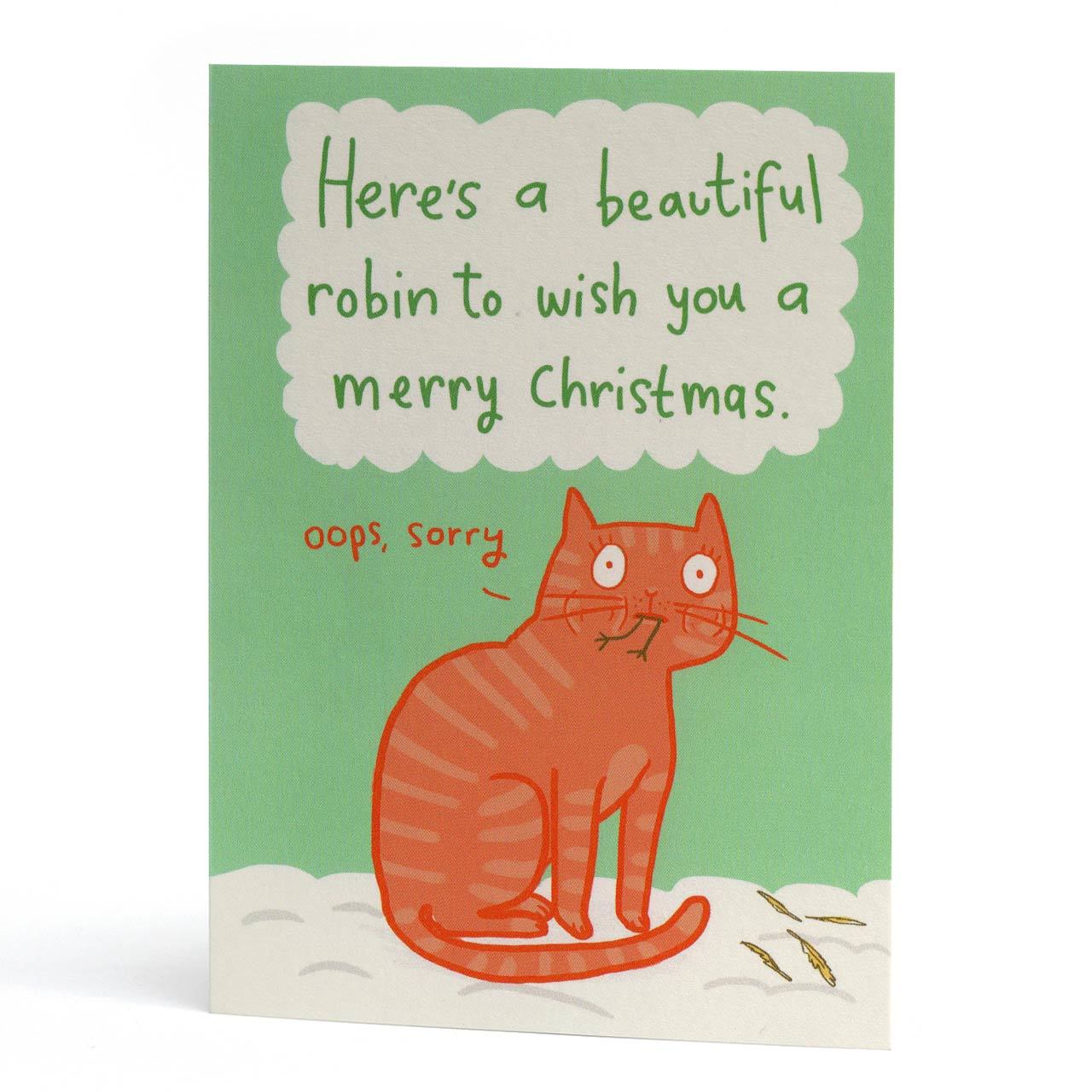 Beautiful Robin Christmas Greeting Card