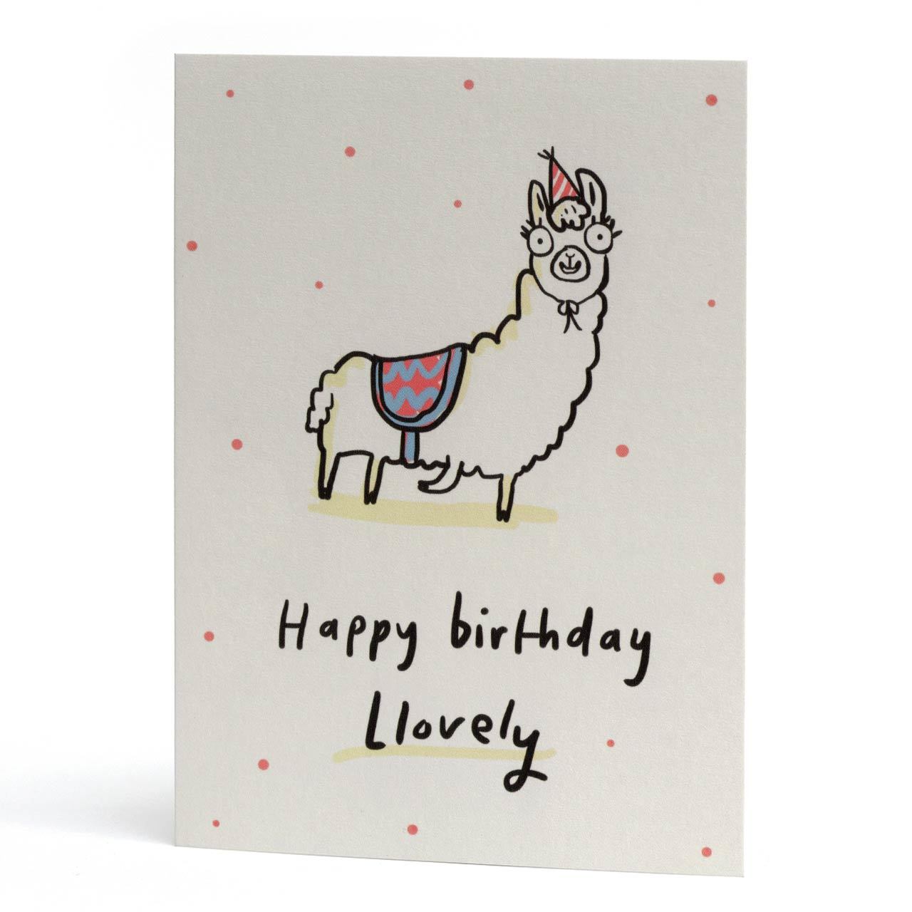 Happy Birthday Llovely Greeting Card