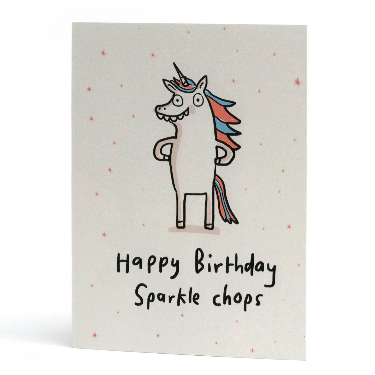 Happy Birthday Sparkle Chops Greeting Card