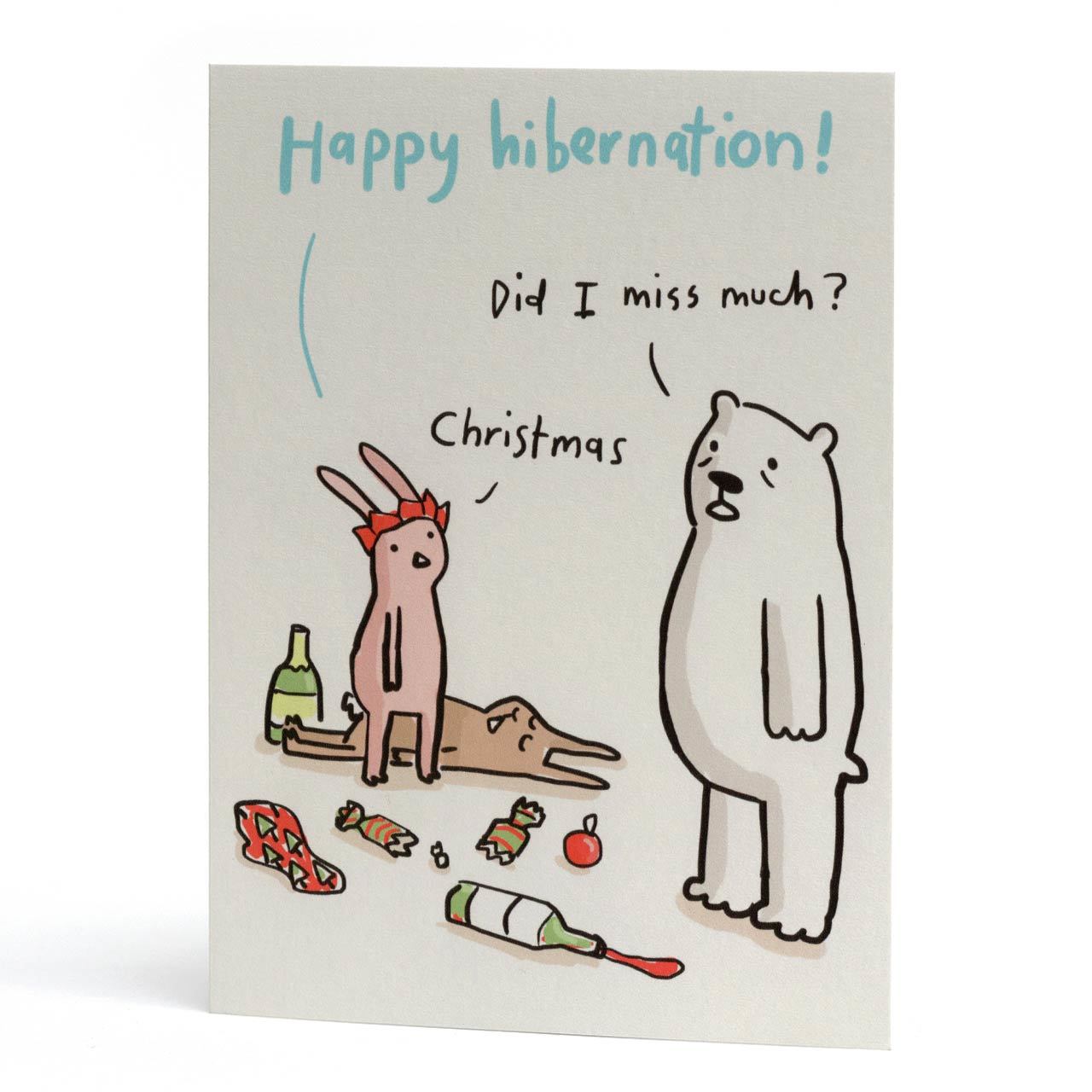 Happy Hibernation Christmas Greeting Card