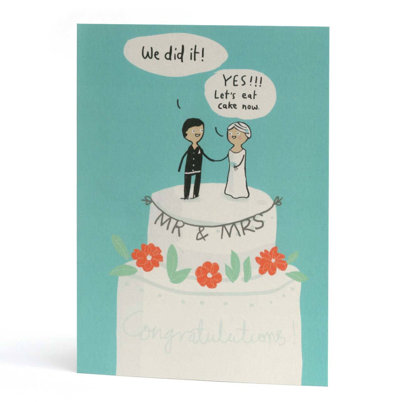 Mr and Mrs Wedding Day Greeting Card