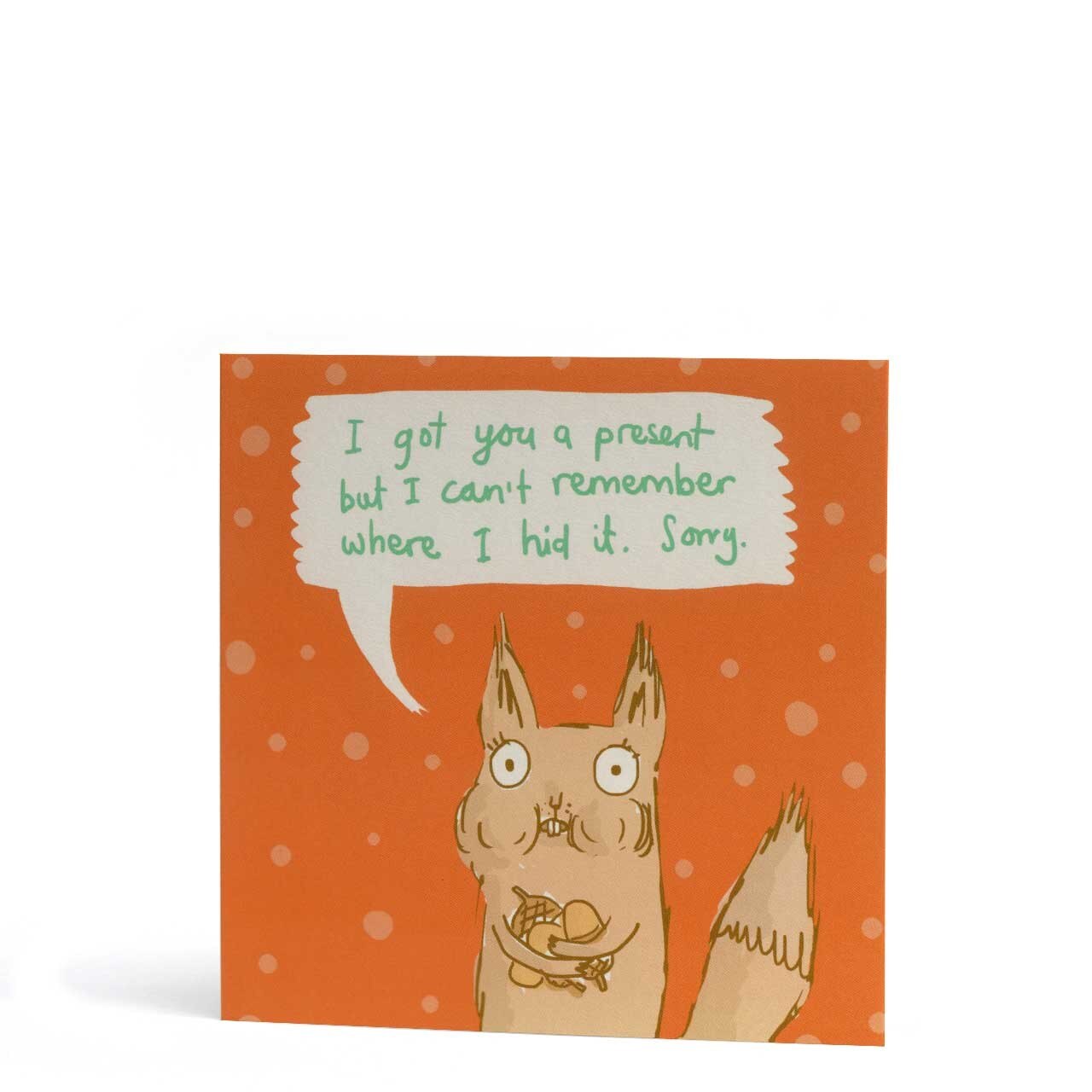 Forgetful Squirrel Birthday Greeting Card
