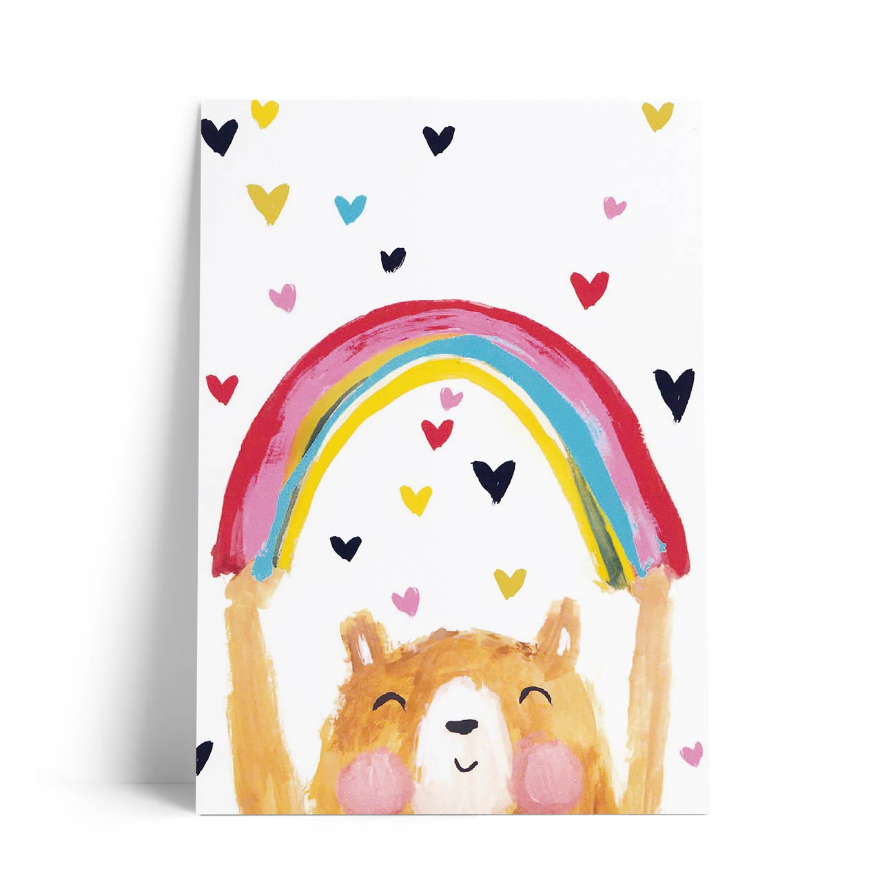 Rainbow Bear A4 Print
