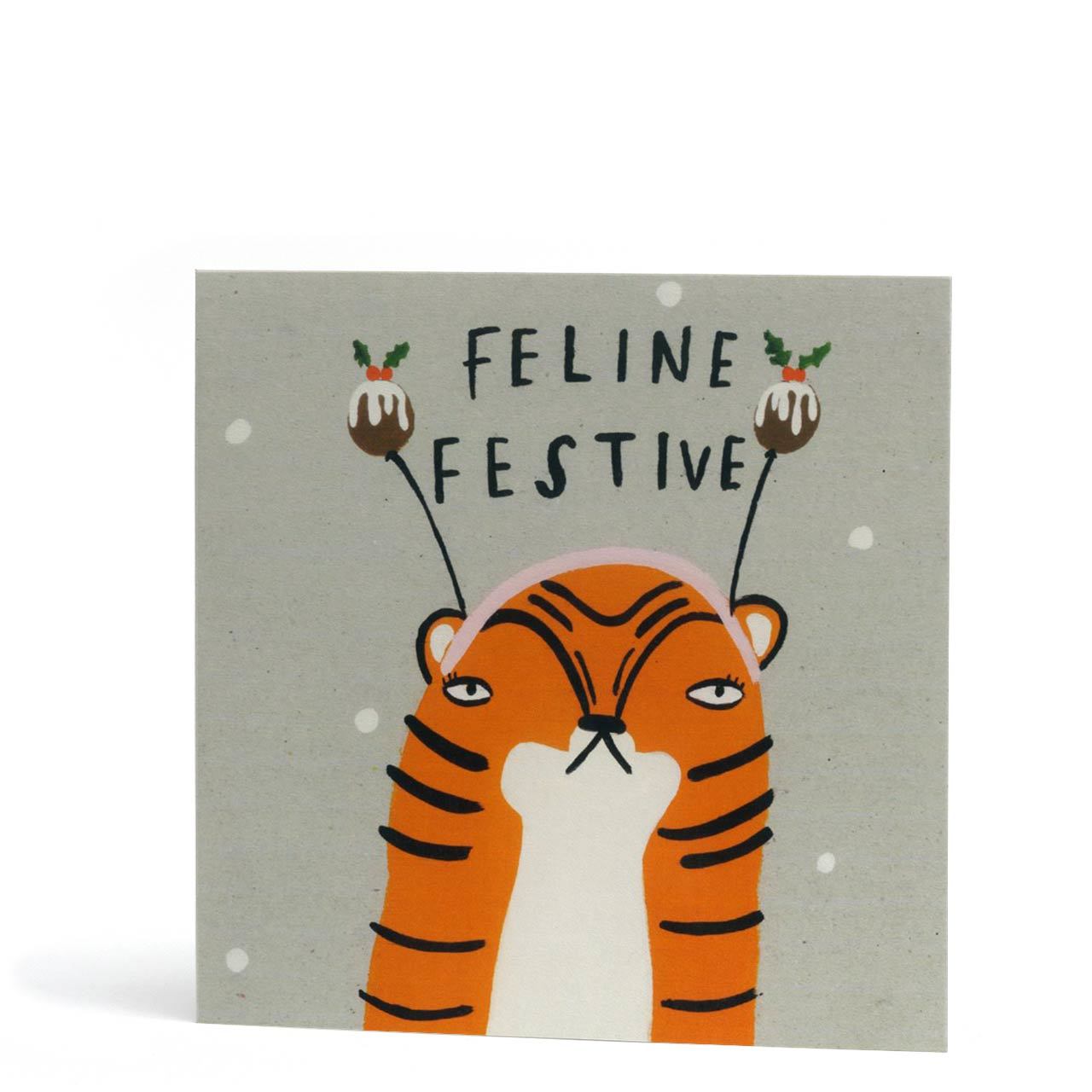 Feline Festive Christmas Greeting Card