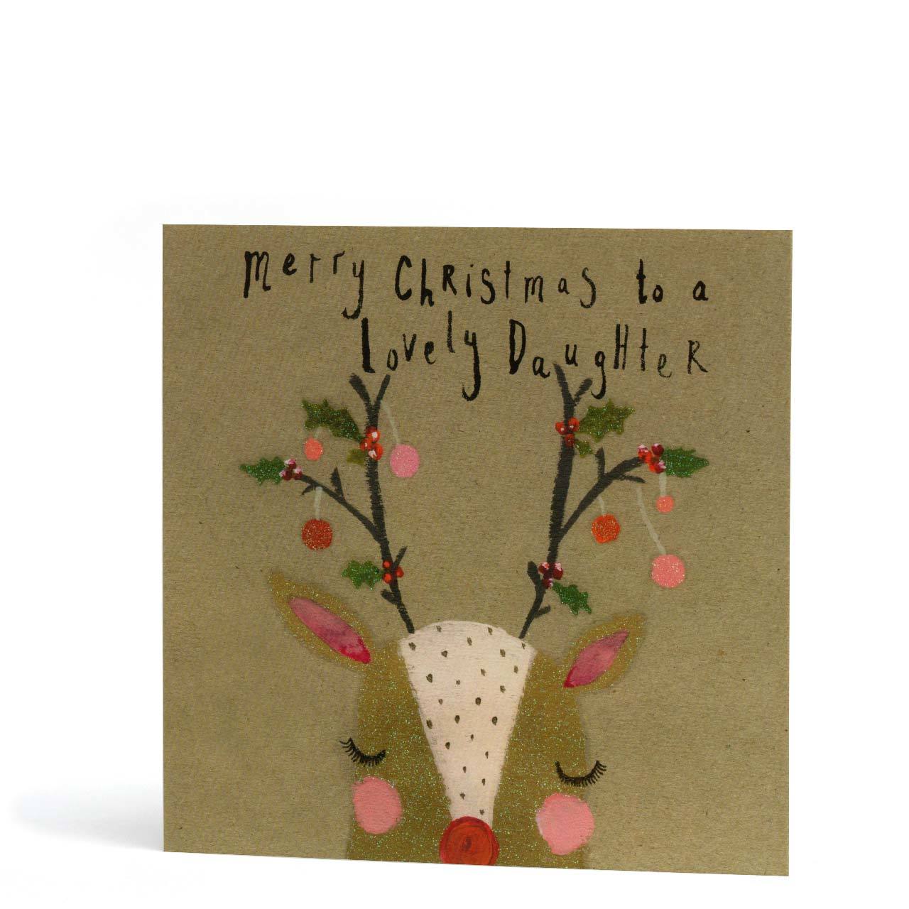 Merry Christmas Lovely Daughter Greeting Card
