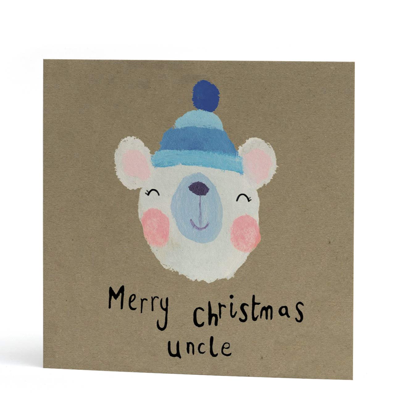 Uncle Bear Merry Christmas Card