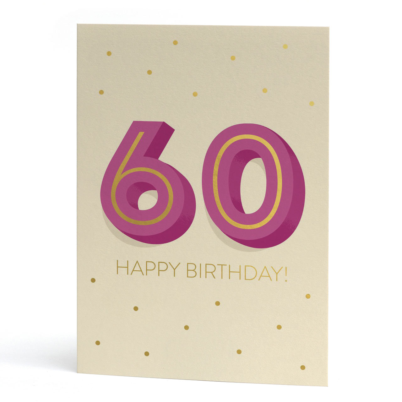 Big 60th Birthday Gold Foil Greeting Card