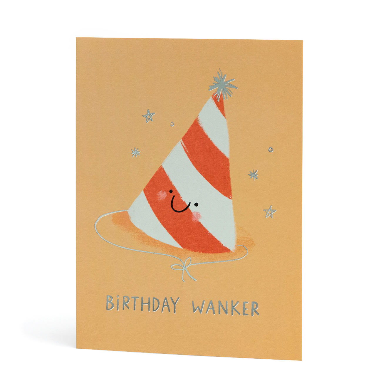 Birthday Wanker Silver Foil Greeting Card