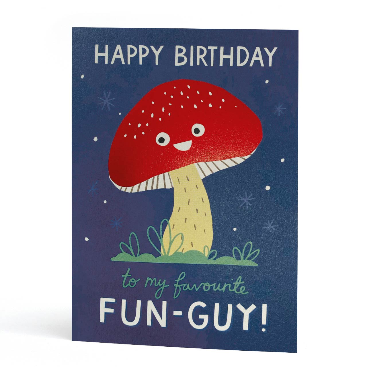 Fun Guy Happy Birthday Red Foil Greeting Card