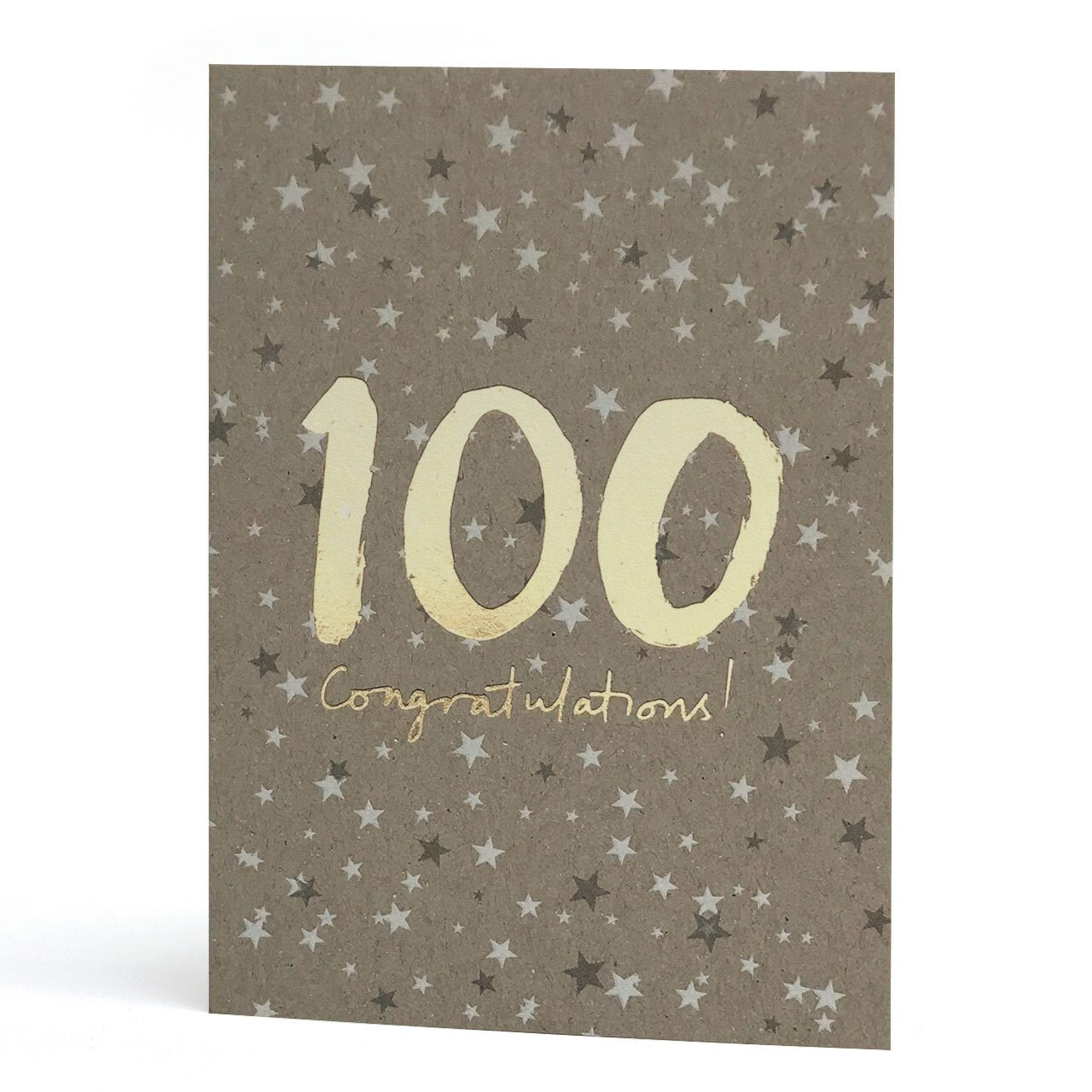 100th Gold Foil Greeting Card