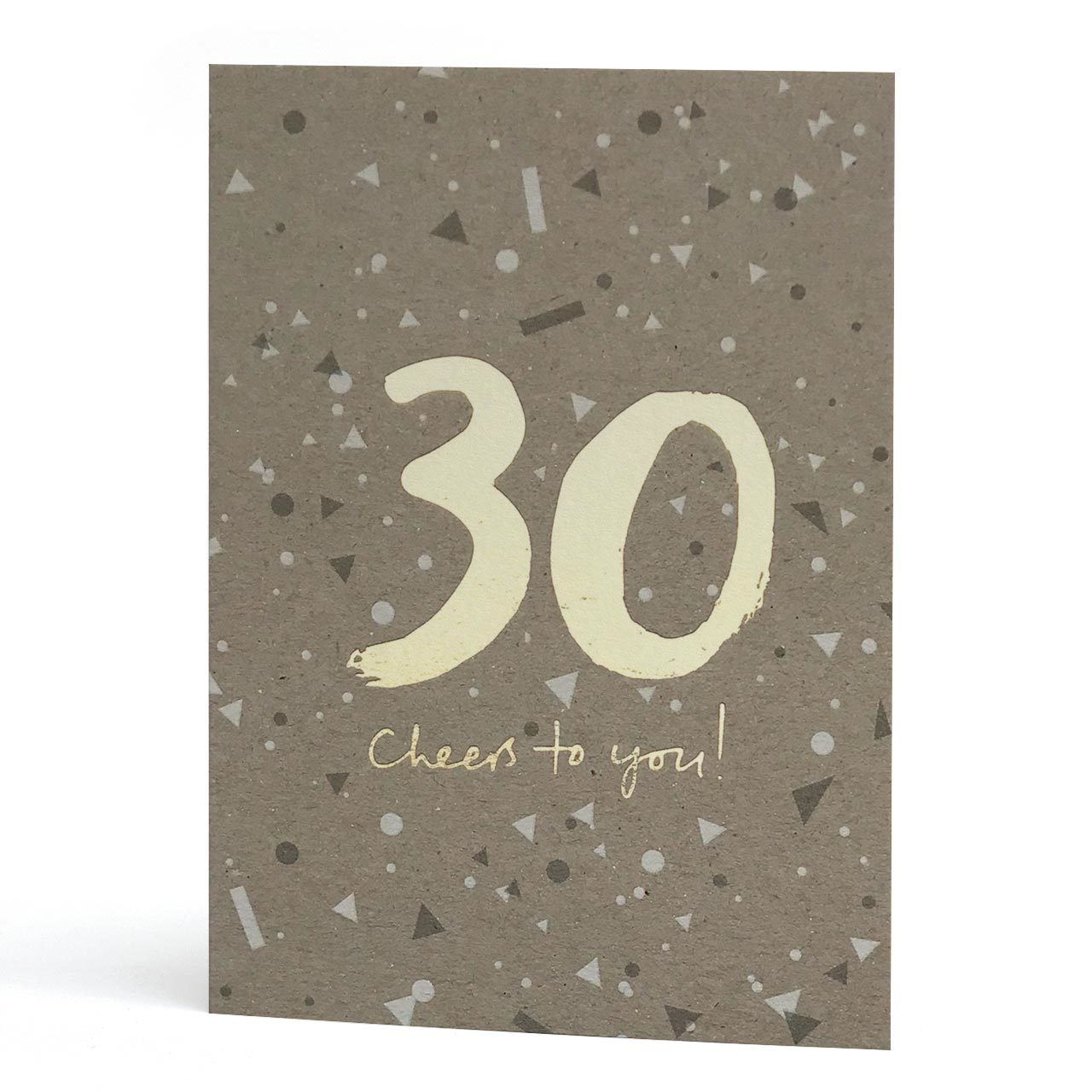 30th Gold Foil Greeting Card