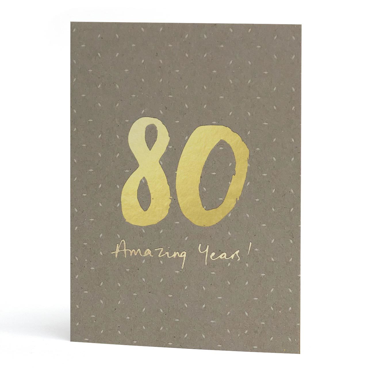 80th Gold Foil Greeting Card