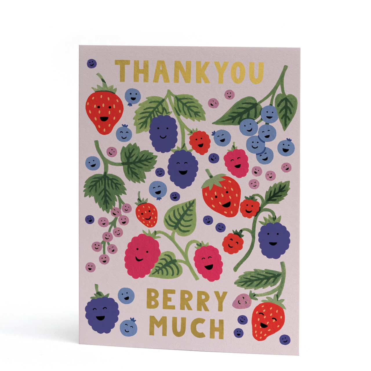 Thank You Berry Much Gold Foil Greeting Card