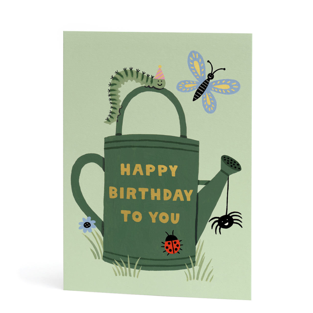 Birthday Bugs Gold Foil Greeting Card