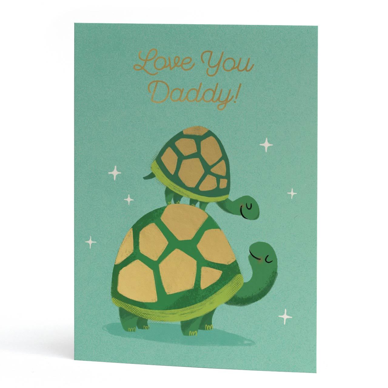 Love You Daddy Gold Foil Greeting Card