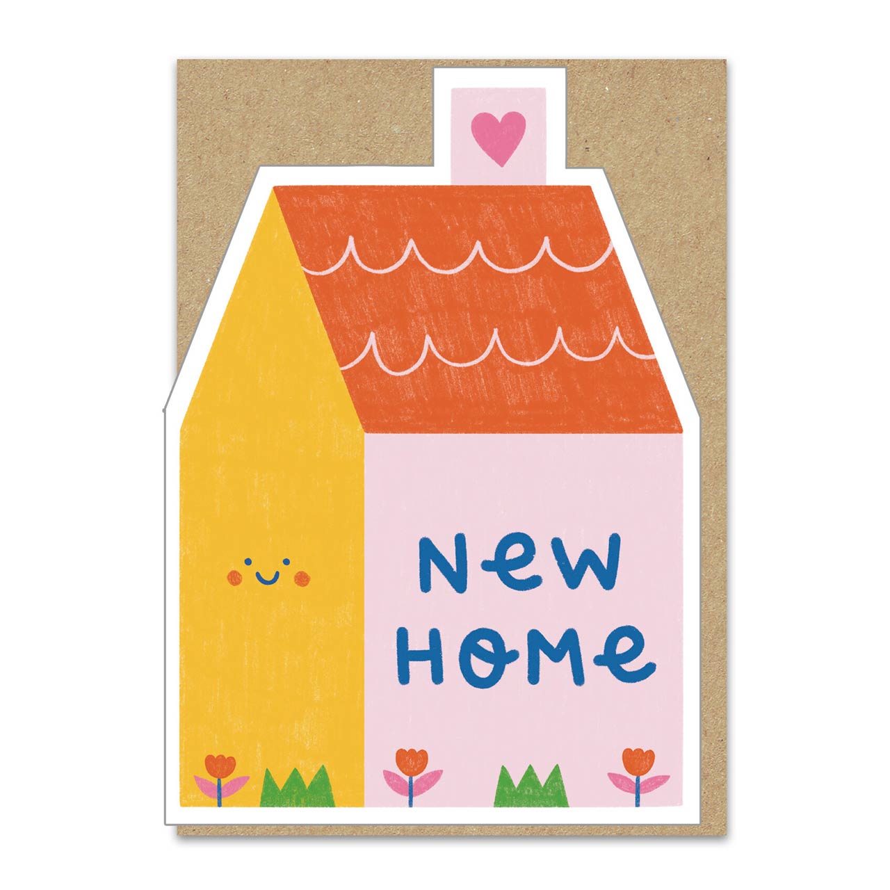 Bright New Home Cut Out Greeting Card