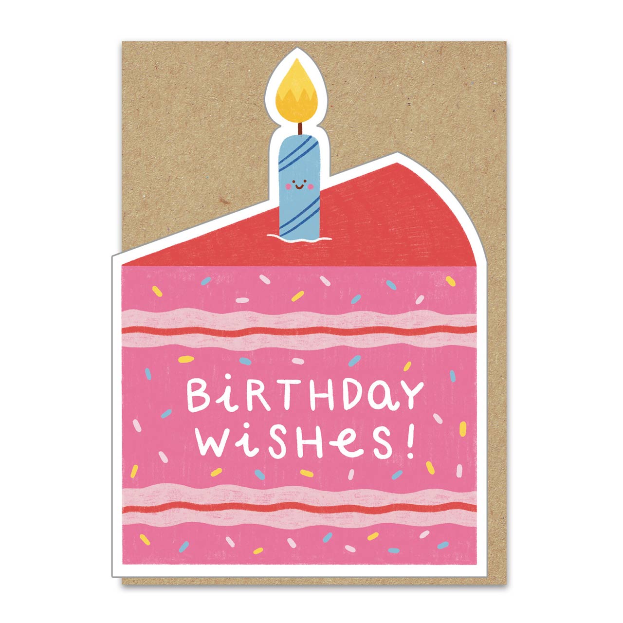 Slice of Cake Cut Out Greeting Card