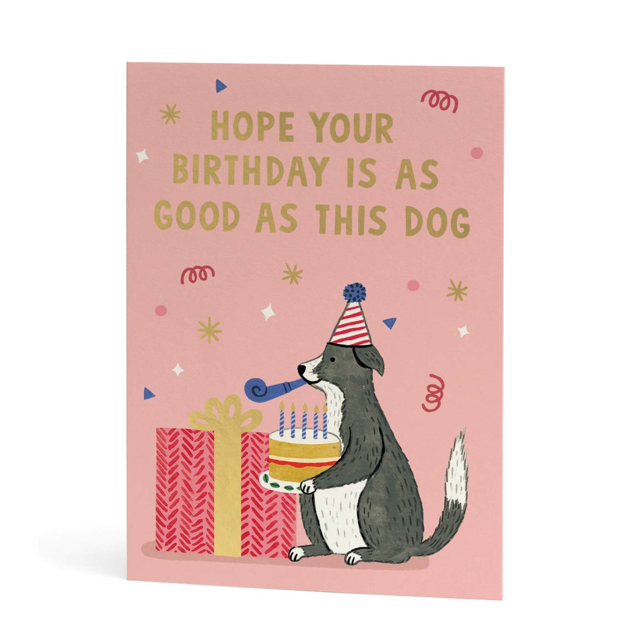 Good Dog Gold Foil Birthday Card