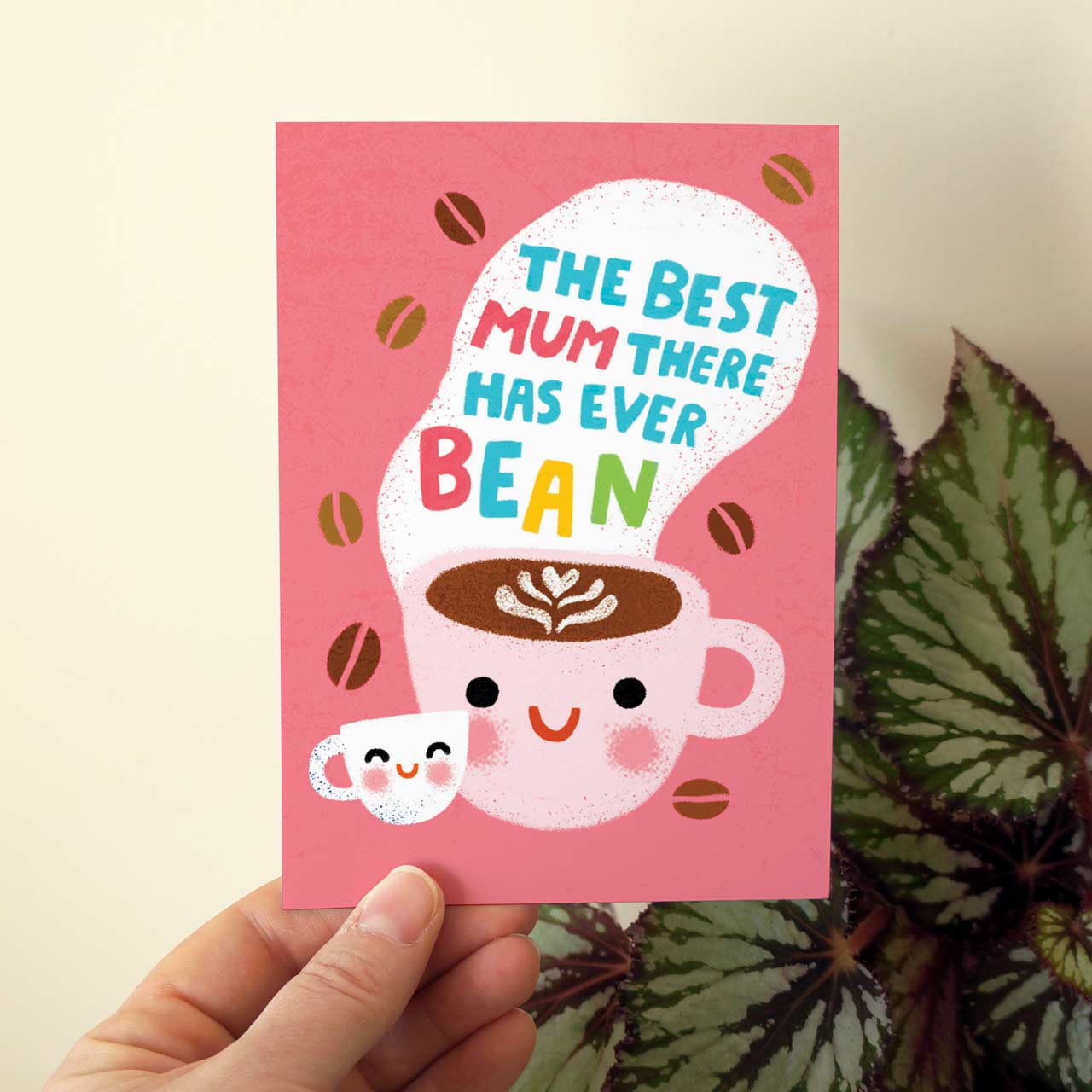 Best Mum Bean Greeting Card