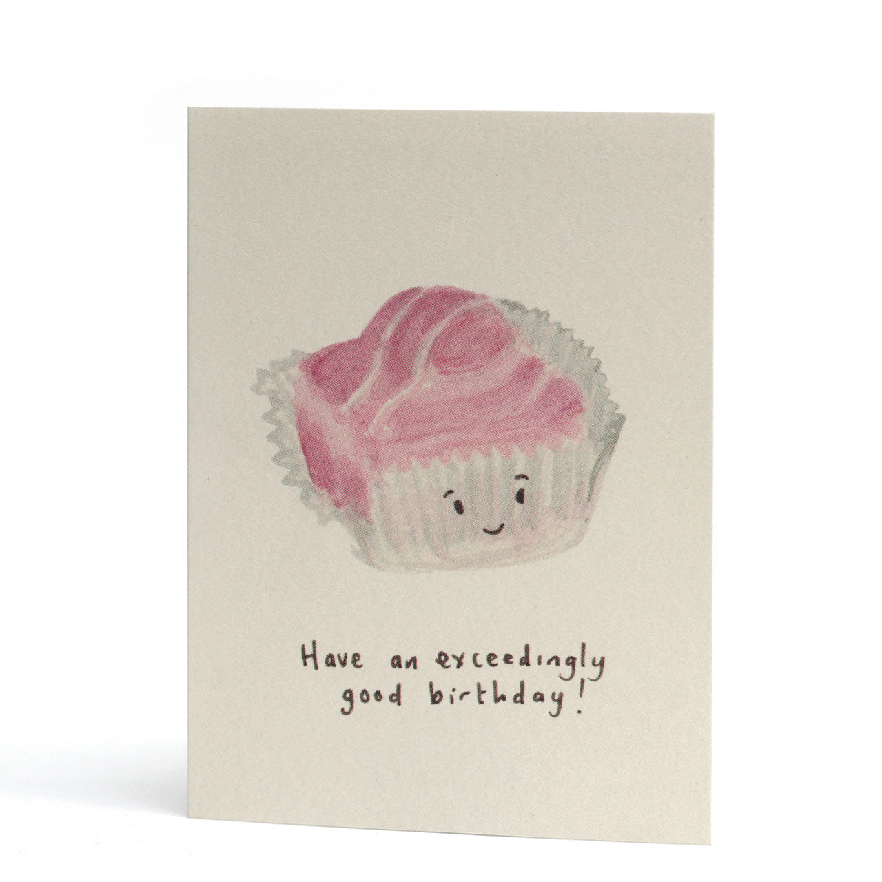Exceedingly Good Pink Birthday Card